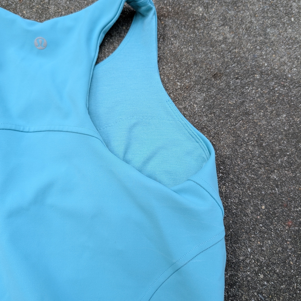 Blue Racerback Athletic Tank Top - Picture 3 of 5